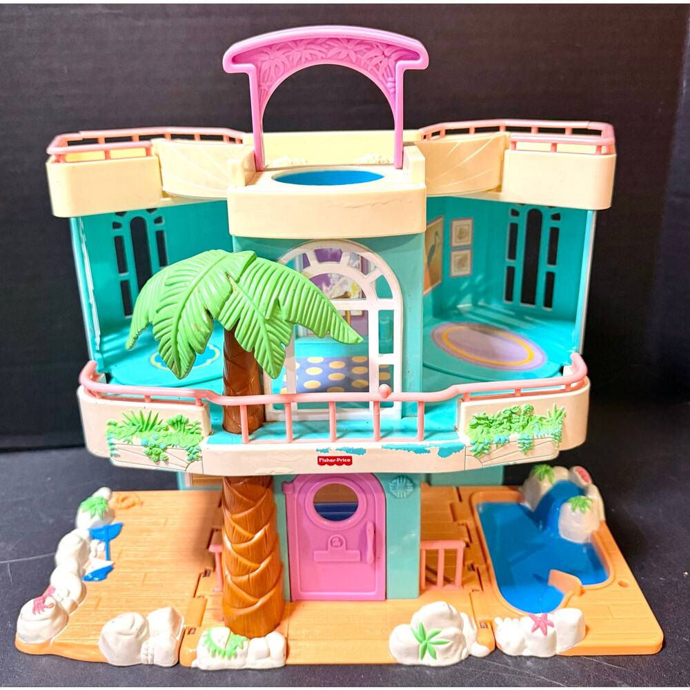 Vintage 2000 Fisher-Price Loving Family Sweet Streets Beach House Mattel 75118